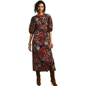Anthropologie Kachel Women's MultiColor Paisley Dress